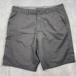 O'Neill Chino Shorts Mens 38 Black Stretch Plaid Walking Golf Skating
